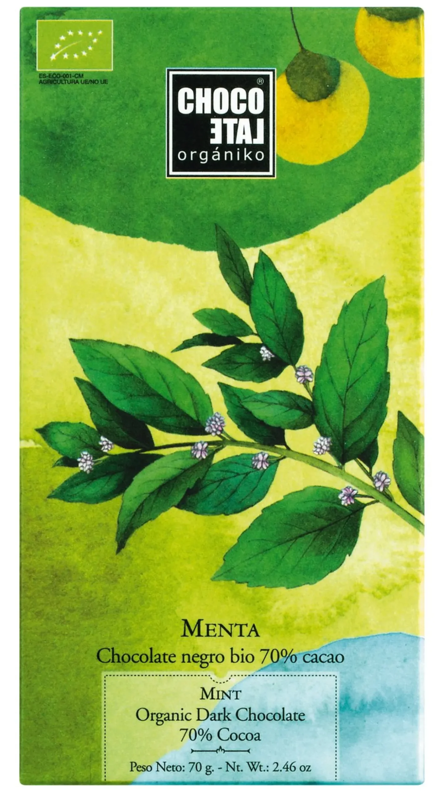 Bio Dark Chocolate 70 % Cocoa with Mint