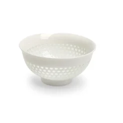 Bowl Mani, Porzellan, weiß, / 270 ml / mit Lochmuster