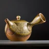Japankanne (Kyusu) - grün strukturiert mit Tonsieb 240 ml