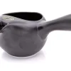 Japankanne (Kyusu) - offen schwarz-grau mit Metallsieb