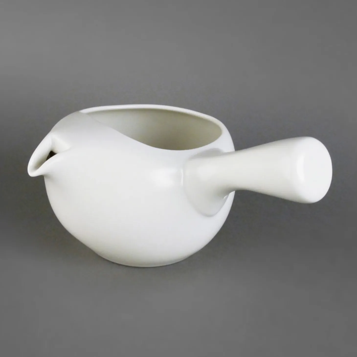 Japankanne (Kyusu) - offen weiß mit Metallsieb