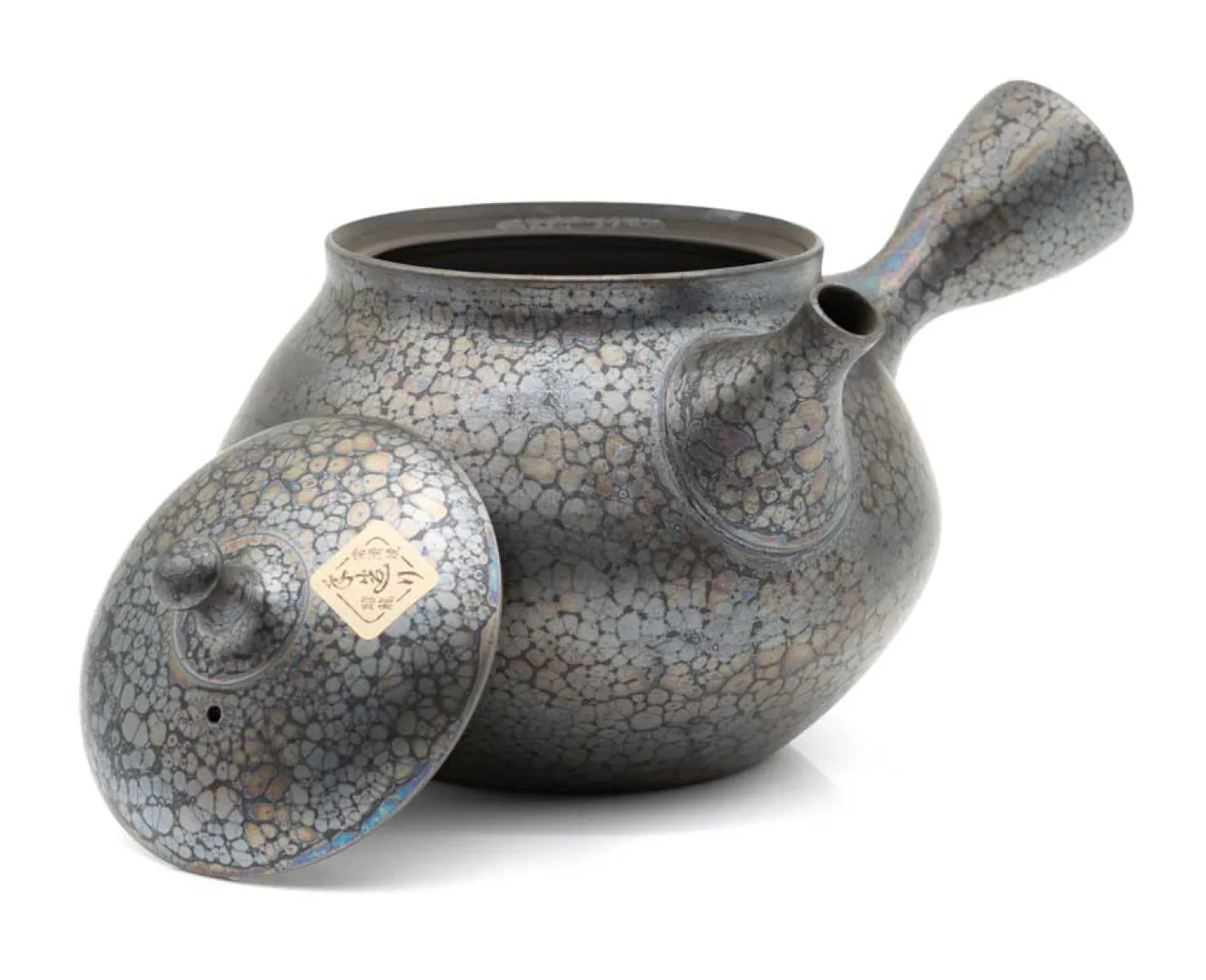 Japankanne (Kyusu) - schwarz-blau Schimmereffekt