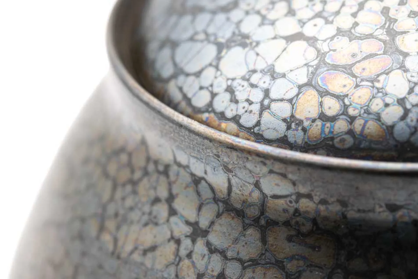 Japankanne (Kyusu) - schwarz-blau Schimmereffekt