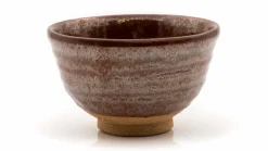Matchaschale von Kato Juunidai – Tetsu-Aka Rot-metallisch glasiert mit Orange-beigem Ton