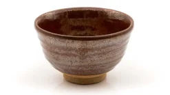 Matchaschale von Kato Juunidai – Tetsu-Aka Rot-metallisch glasiert mit Orange-beigem Ton