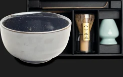 Matchaset Uzu - Bowl, Chasen, Chashaku, Besenhalter