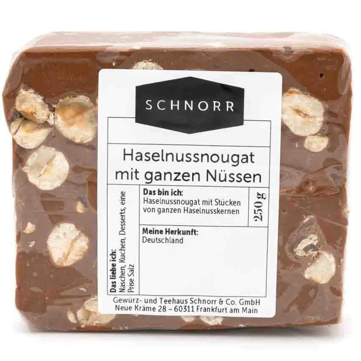 Nussnougat - dunkel mit ganzen Nüssen