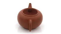 Rotbraune Tonkanne mit Tonsieb 120 ml