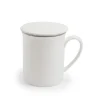 Shanghai Kräuterteetasse weiss Fine Bone China Porzellan 3tlg