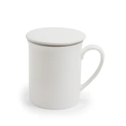 Shanghai Kräuterteetasse weiss Fine Bone China Porzellan 3tlg