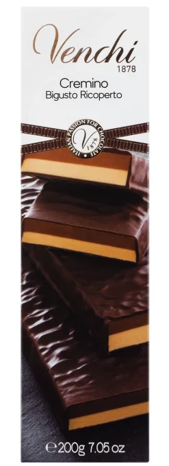 Venchi Covered Cremino Soft Bar - Milch-Gianduiacreme mit Zarbitterschokolade umhüllt